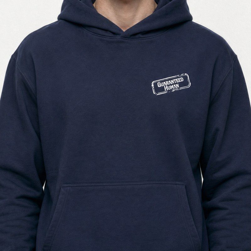 Guaranteed Human Stamp Men Crest Hoodie