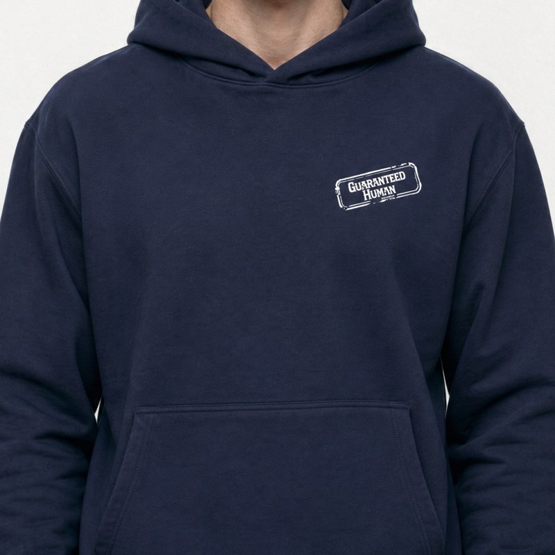 Guaranteed Human Stamp Men Crest Hoodie