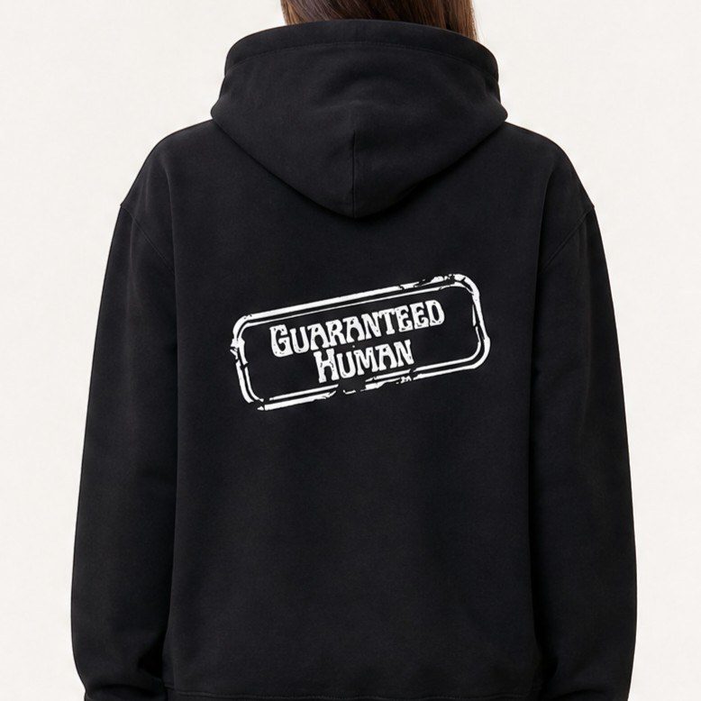 Guaranteed Human Stamp Women Crest Back Hoodie