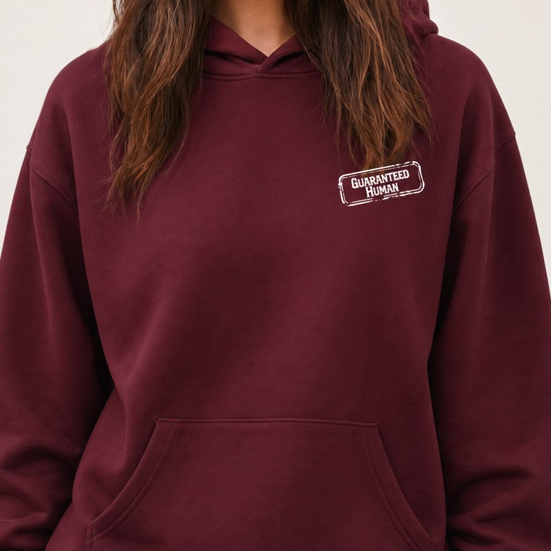Guaranteed Human Stamp Women Crest Hoodie 1